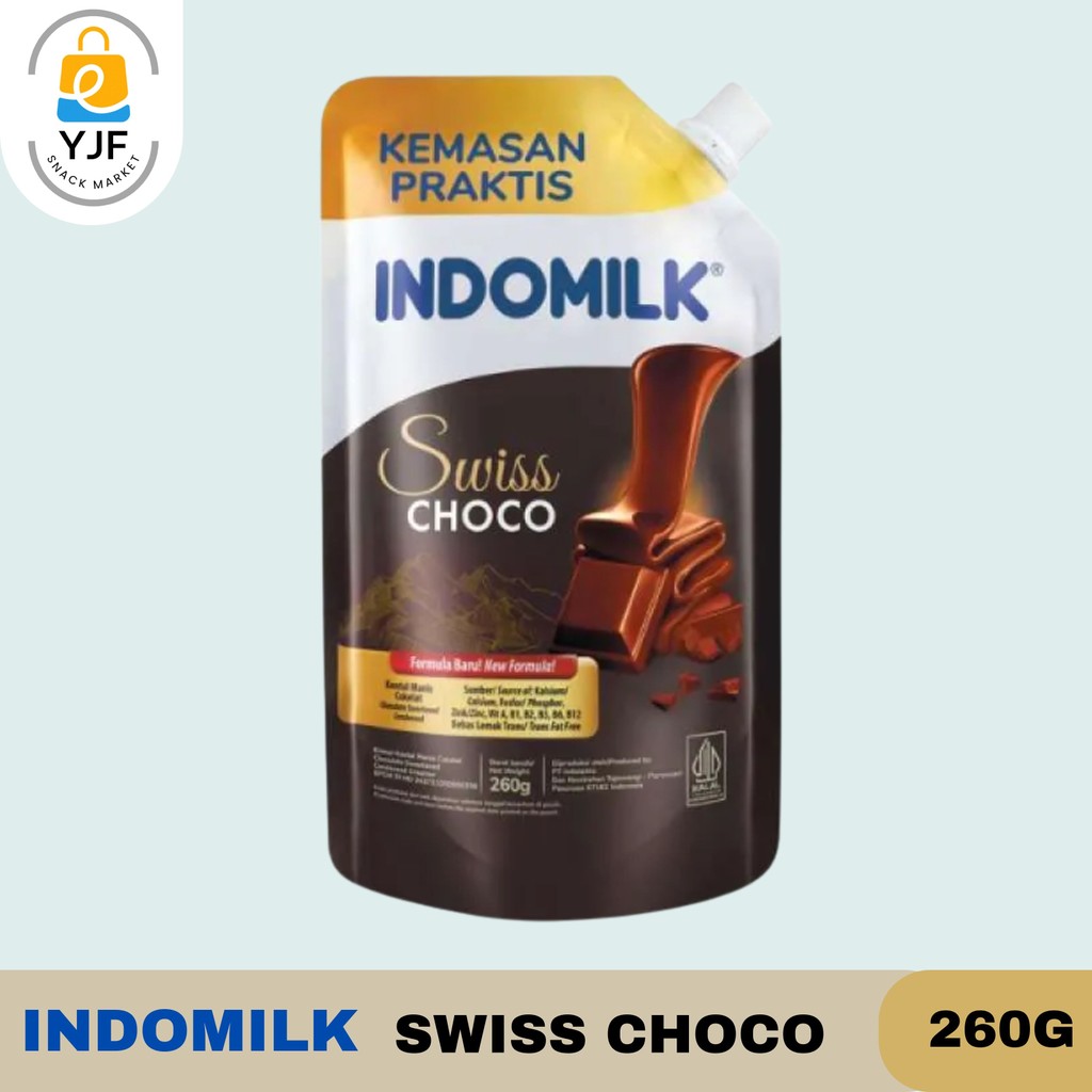 

Indomilk Swiss Choco 260g Pouch / Susu Coklat / Chocolate / Susu Kental Manis / SKM Coklat
