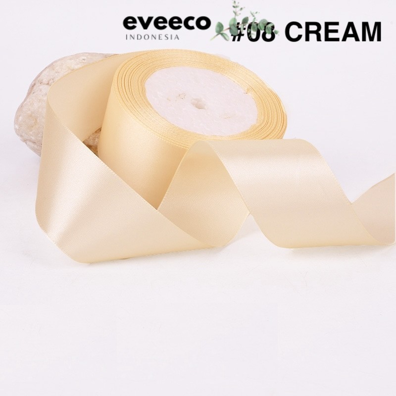 

EVEEco - PTA8 SATIN Pita Satin Roll Motif Setangan Satin dan Transparan Modern Pita Kado 4cm/Pita Dekorasi Buket