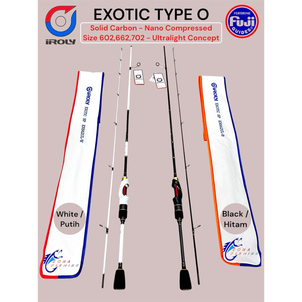 Joran UL IROLY EXOTIC TYPE O 602 662 702 SOLID CARBON FUJI SPINNING