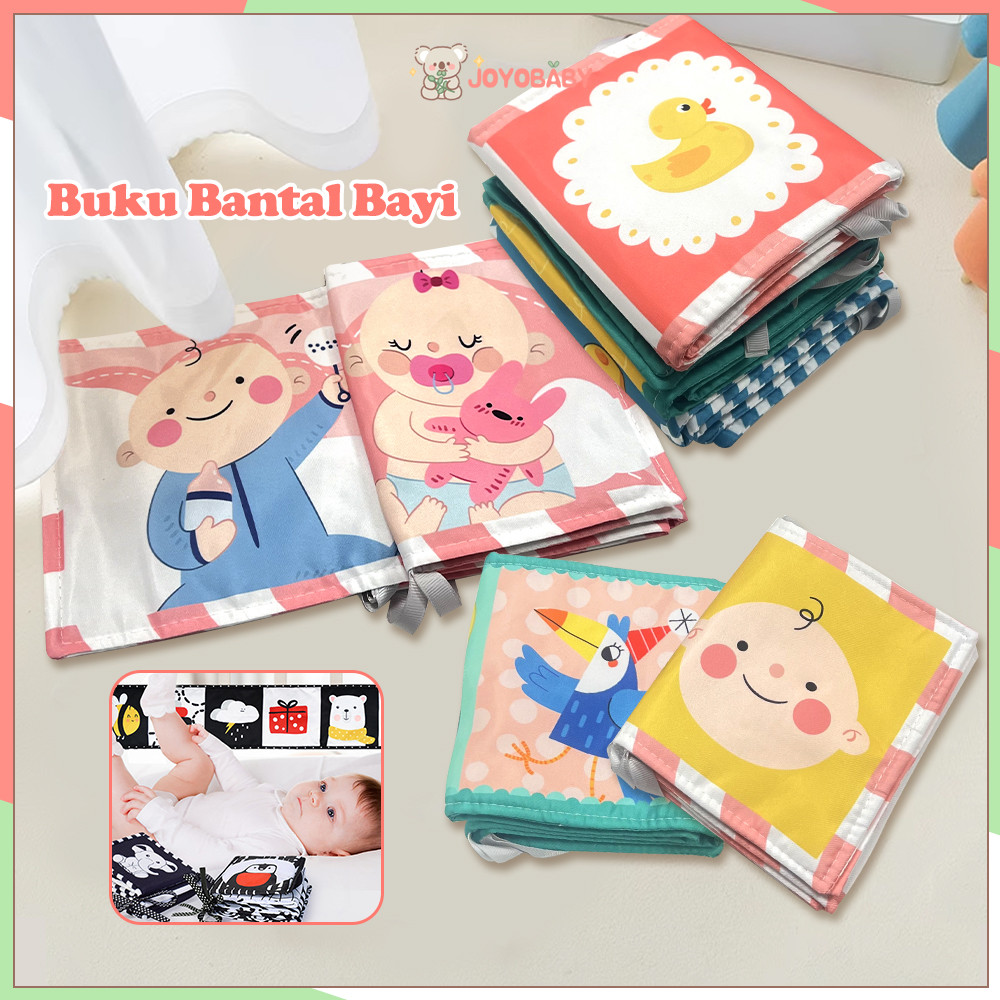 JOYOBABY Mainan Bayi Buku Bayi Newborn Buku Bantal Bayi High Contrast Book Soft Book Newborn