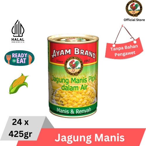 

[Best Seller] Paket 24 pcs Jagung Manis Pipil Manis Kaleng Ayam 425gr
