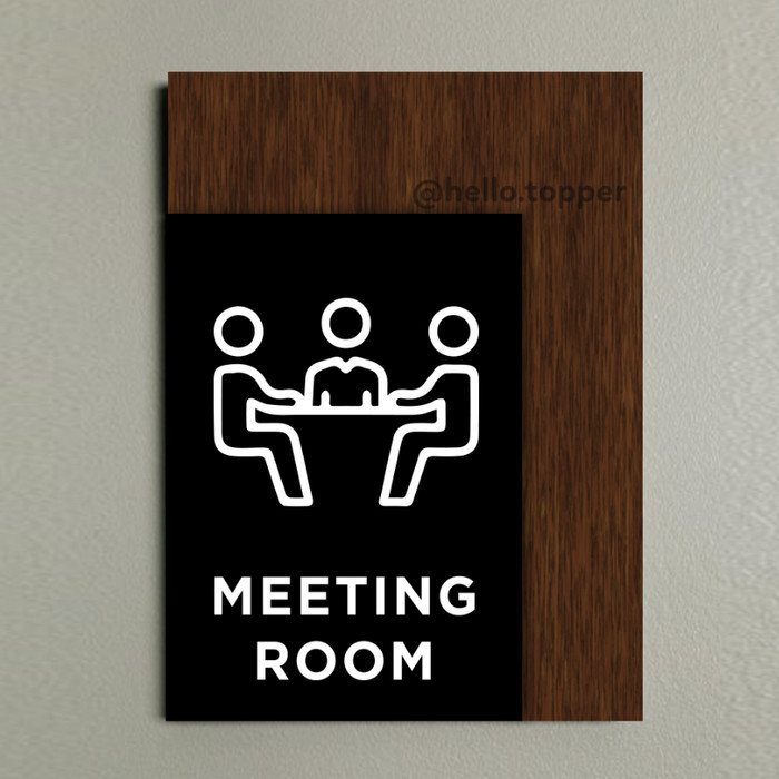 

BEST -Sign Kayu Akrilik Meeting Room 20x15 | Sign Ruangan Meeting | Office
