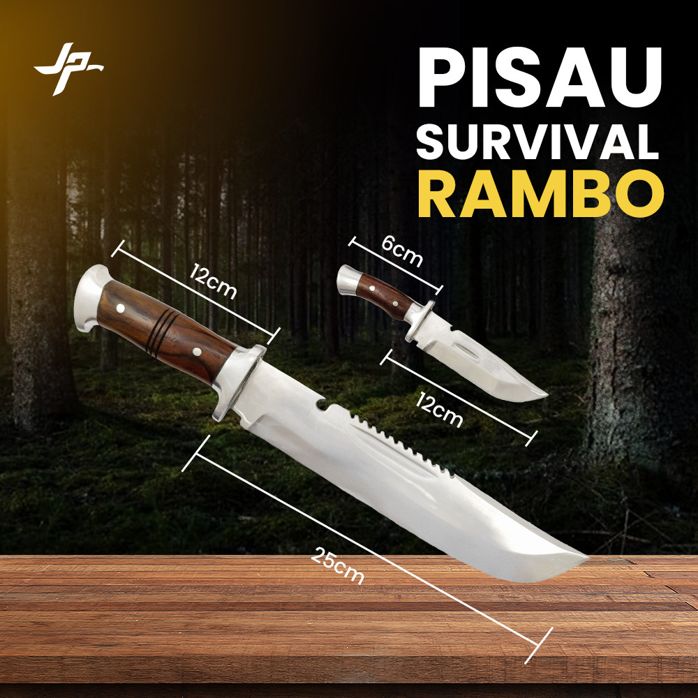 Pisau Belati Komando Rembo Sankur Hunting Survival