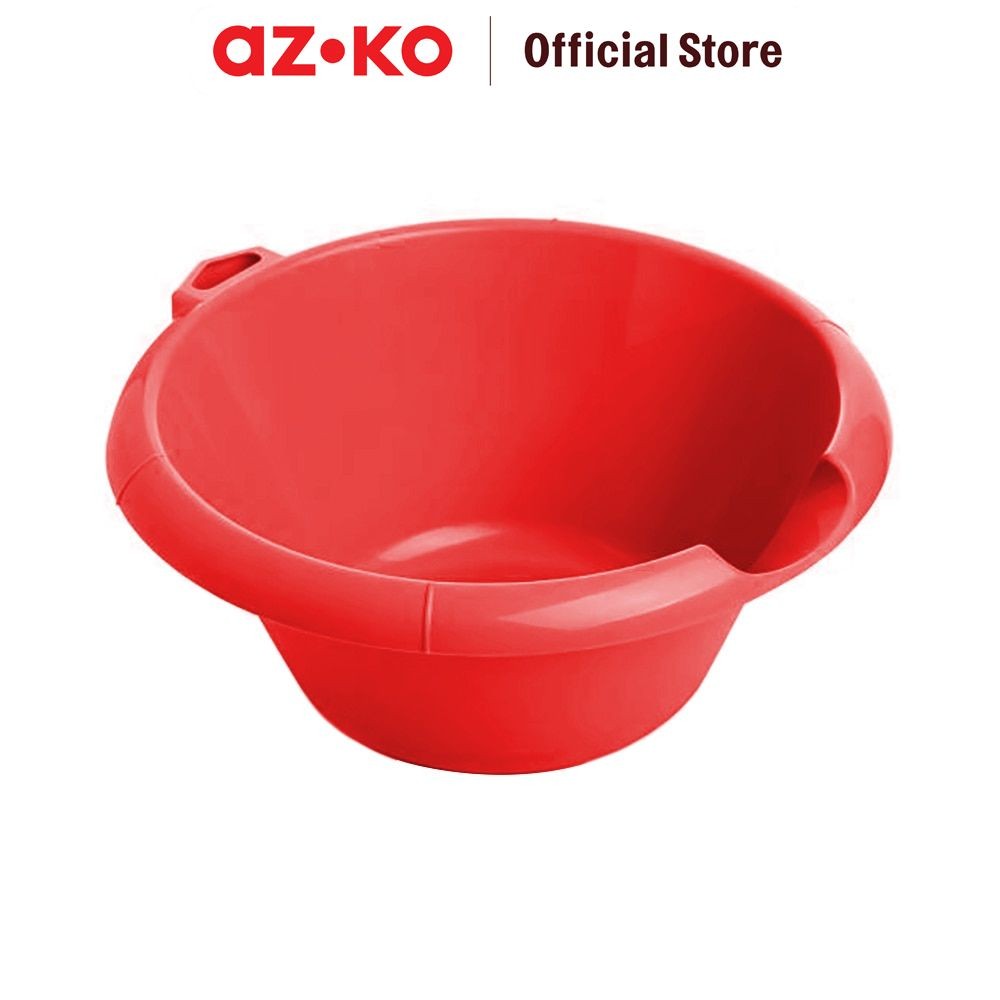 AZKO Tatay 3 ltr Baskom - Merah Bak Air Serbaguna Ember Dengan Handle Multifunctional Bucket Perleng