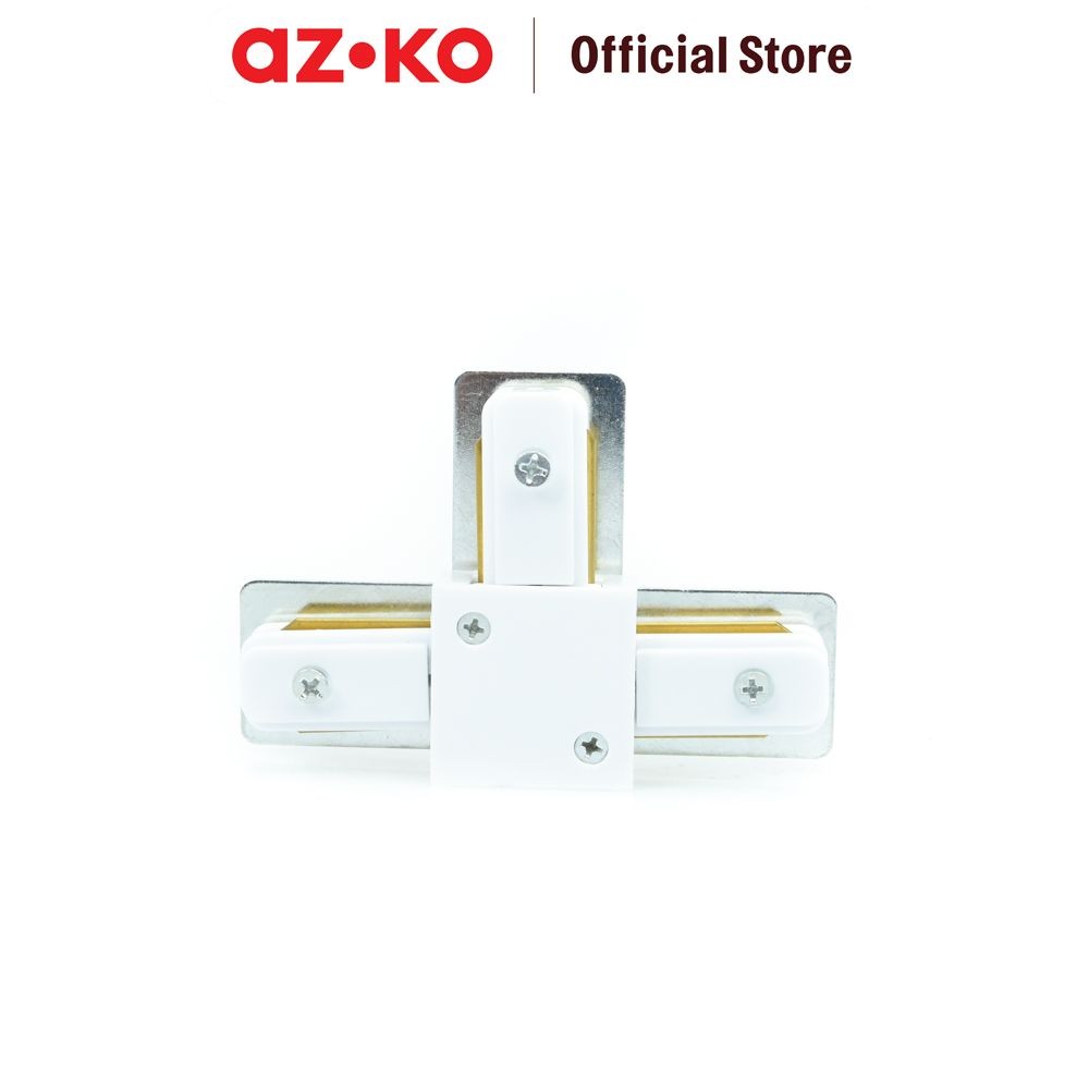 AZKO Krisbow Konektor Rel Lampu T 2 Way- Putih Trek Lampu Track Connector Lintasan Lampu Lamp Part A