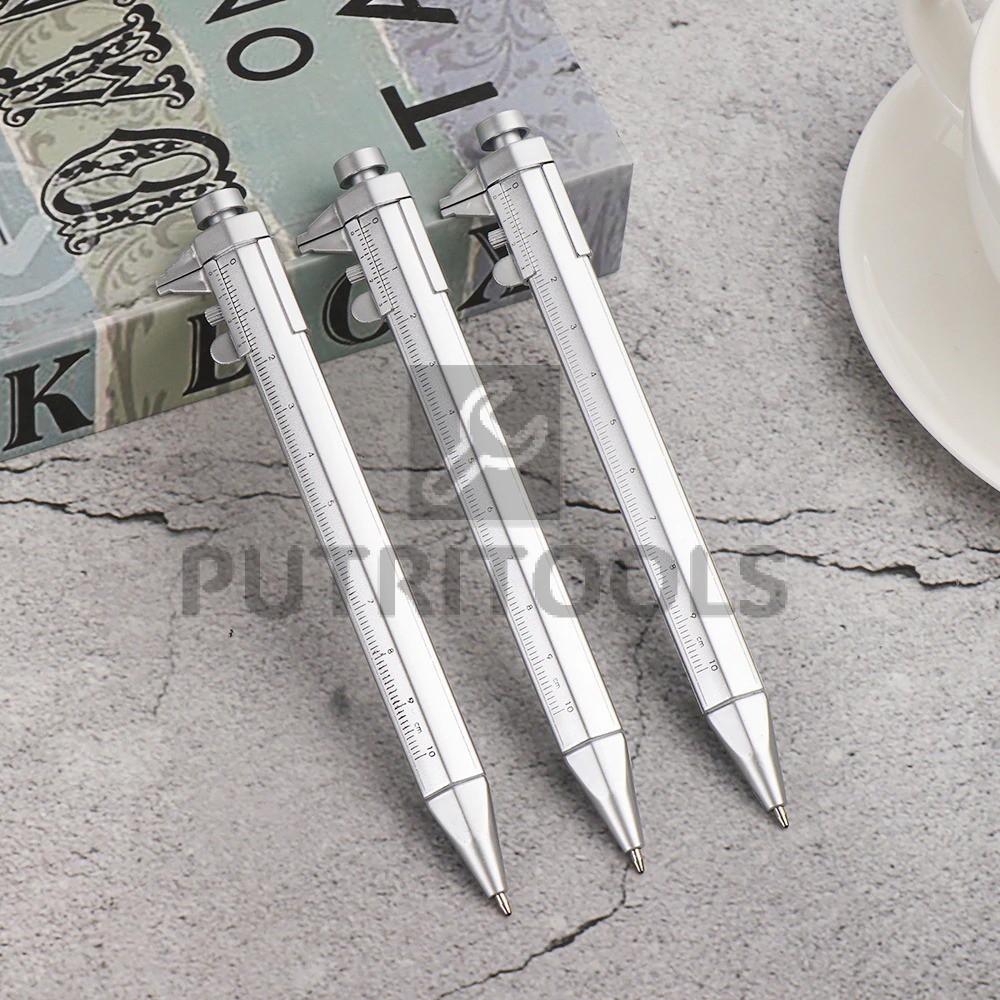 

Taffware Pena Pulpen Multifungsi Ballpoint Pen Caliber Measuring Tool Scale Ruler