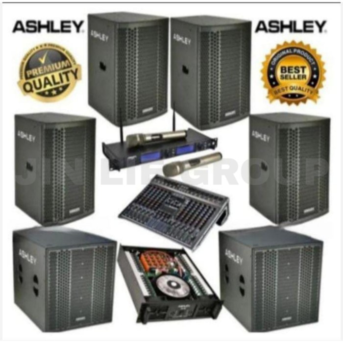 Grosir Paket Sound Karaoke Speaker Pasif ASHLEY 12 Inch + Subwoofer Pasif ASHLEY 15 Inch Original