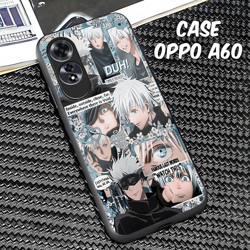 [DK12] Softcase Glass Kaca OPPO A60 2024 - ALL TYPE SMARTPHONE - Case Bermotif Aesthetic Bisa Reques