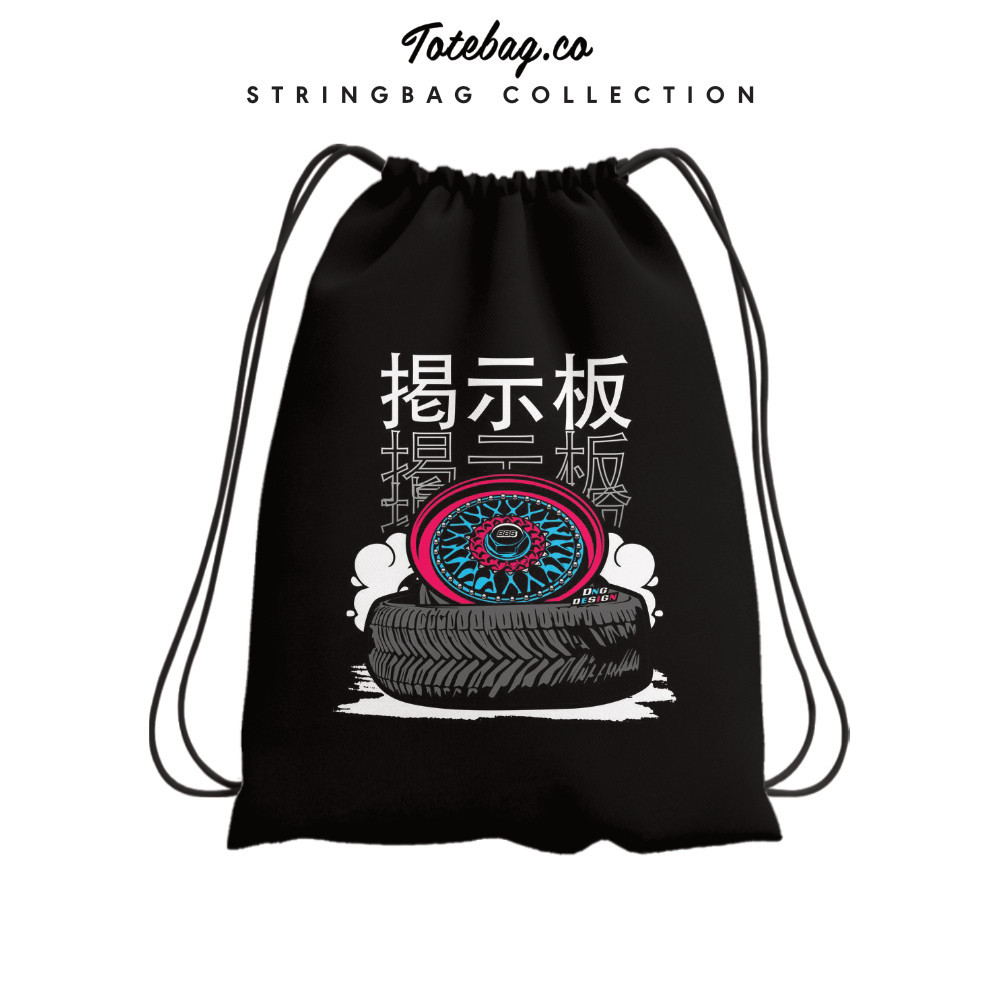 Gymsack Tas Serut ASPALT Mobil JDM AE86 Silvia Skyline NSX LBWK Stringbag