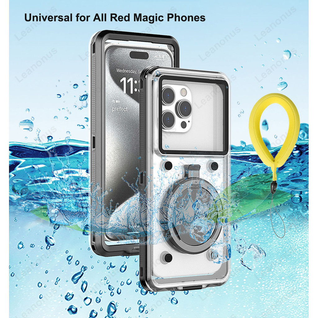 Universal Waterproof Case for ZTE Nubia Red Magic 6 6S 7 7S 8 8S 9 Pro Plus Snorkeling Diving Rain C