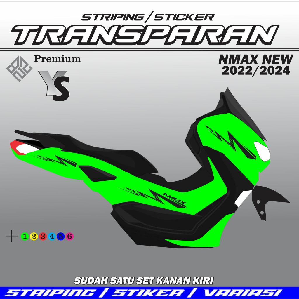 VARIASI NMXV10 TRANSPARAN UV Striping Variasi All Nmax New 2020-2024 ABS- Non ABS Absrak variasi