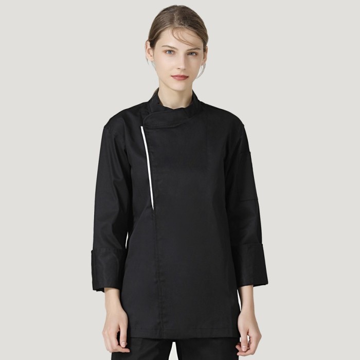 seragam kemeja kitchen Baju Chef Baju Koki Lengan Panjang Jacket Chef Jaket Koki Chef - S