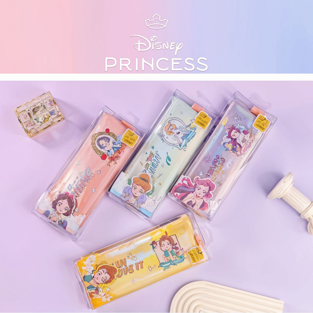 

Tempat Pensil Disney Princess Belle, Cinderella, Ariel, Snow White Hologram - kilau cantik, stylish, serbaguna bisa untuk alat tulis / makeup
