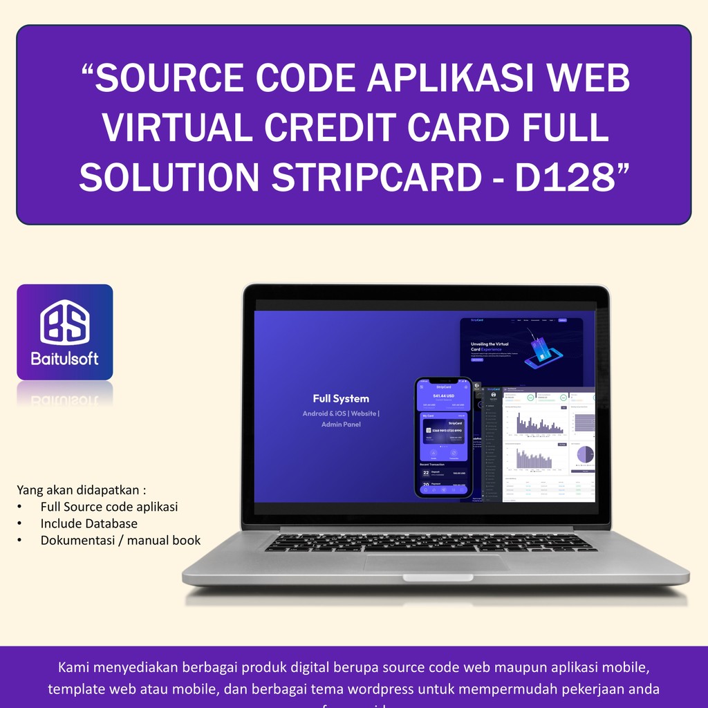 D128 - STRIPCARD - VIRTUAL CREDIT CARD FULL SOLUTION