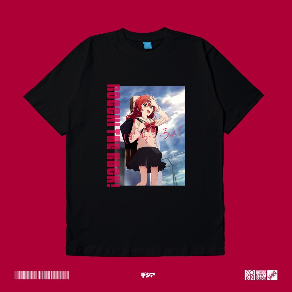 [Barang Ready &  COD]Kita Ikuyo Bocchi The Rock Kessoku Band Waifu Kaos Anime Manga Baju Jepang DJA 