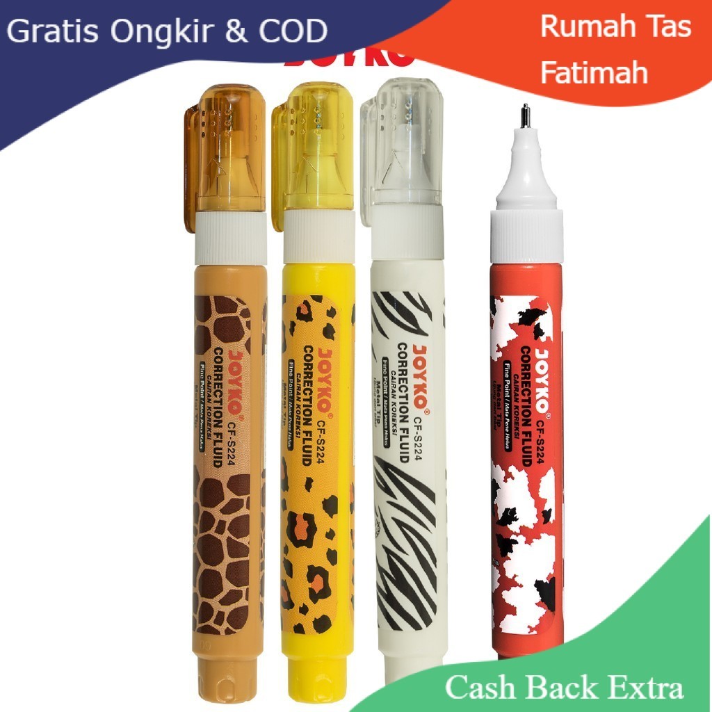 

Promo CORRECTION FLUID JOYKO / TIP EX LUCU / TIP EX JOYKO / STIPO PULPEN By Rumah Tas Fatimah