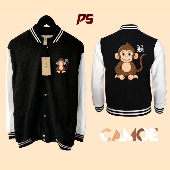 Jaket Varsity Imlek Shio Sincia Monyet Monkey