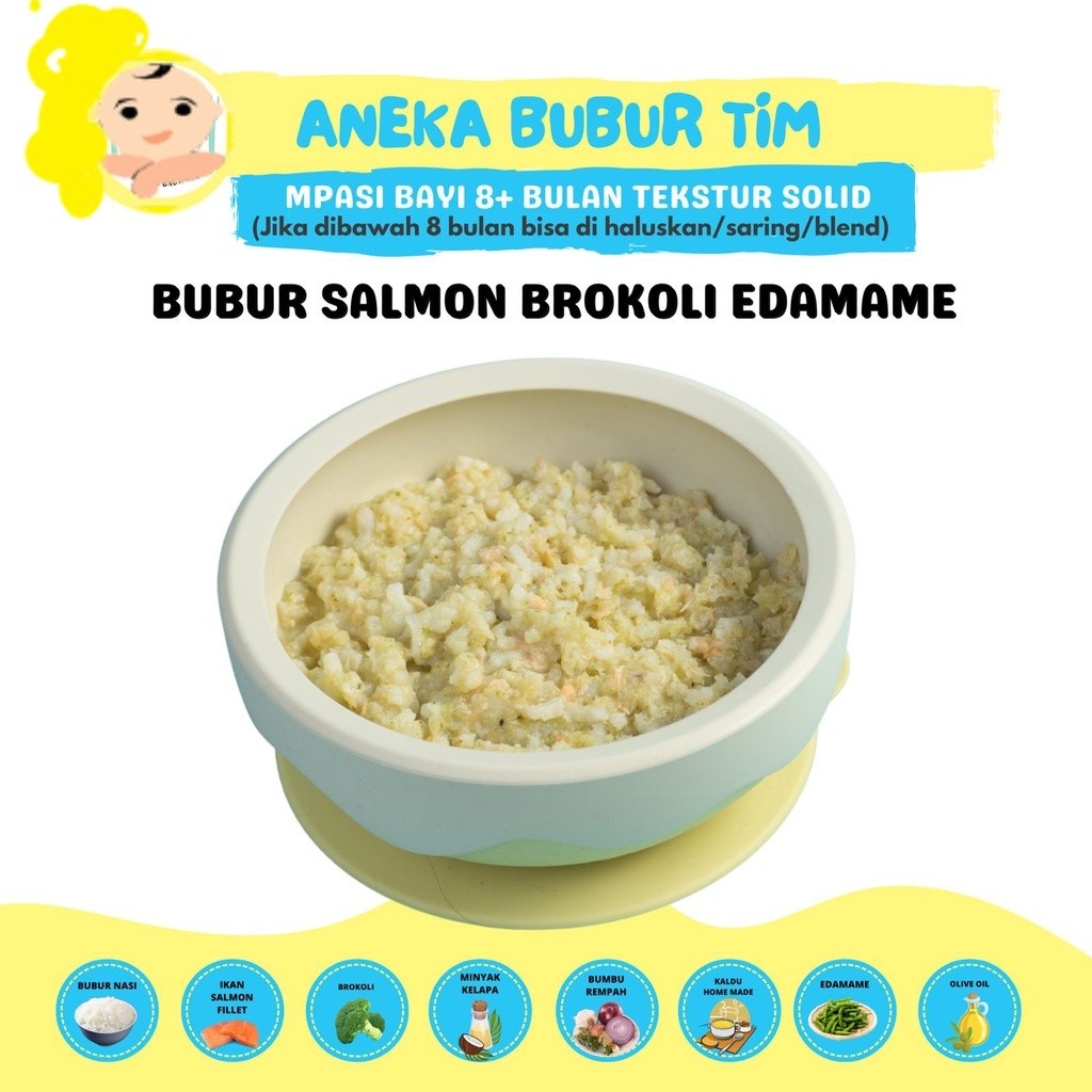 

Bubur Salmon Brokoli Edamame untuk MPASI