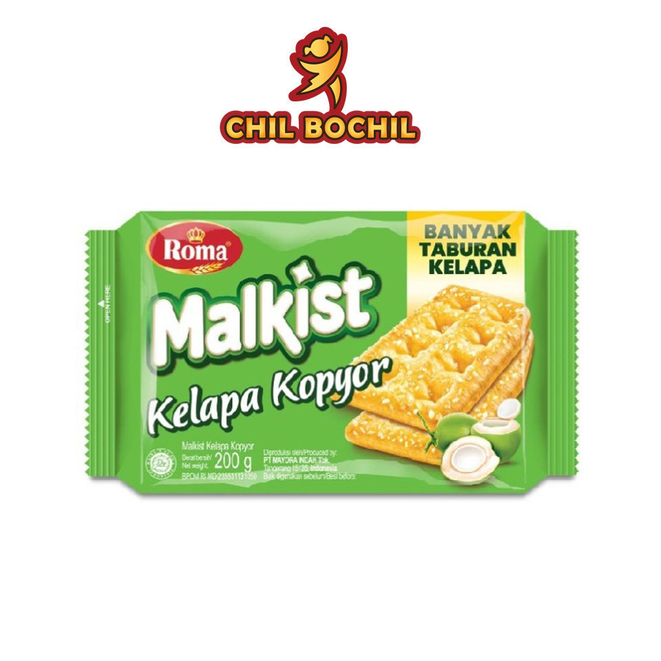 

ROMA MALKIST KELAPA KOPYOR 200GR - CHIL BOCHIL