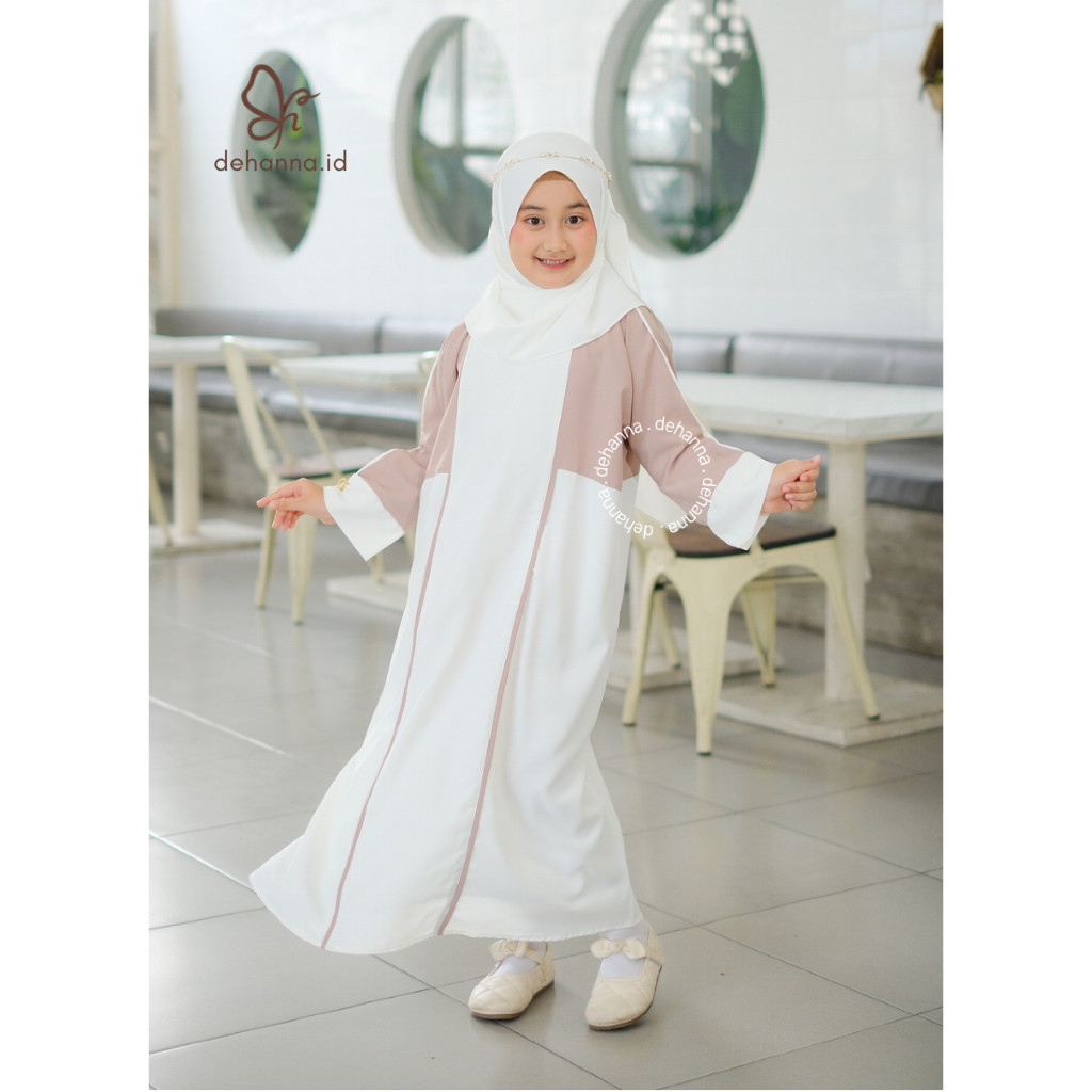 ki82hb Baju Gamis Abaya Anak Perempuan Bahan Anti Uv Umur 2 - 12 Tahun Model Batwing Terbaru