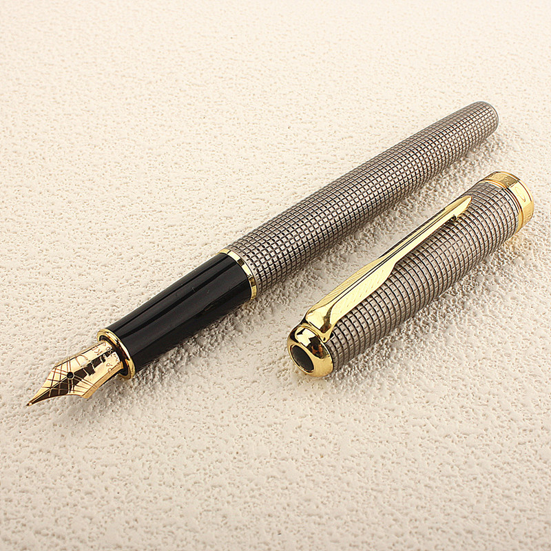 

1PC High Quality Luxury Metal Fountain Pen 0.5MM Nib Beautiful Texture Excellent Writing Gift Pen