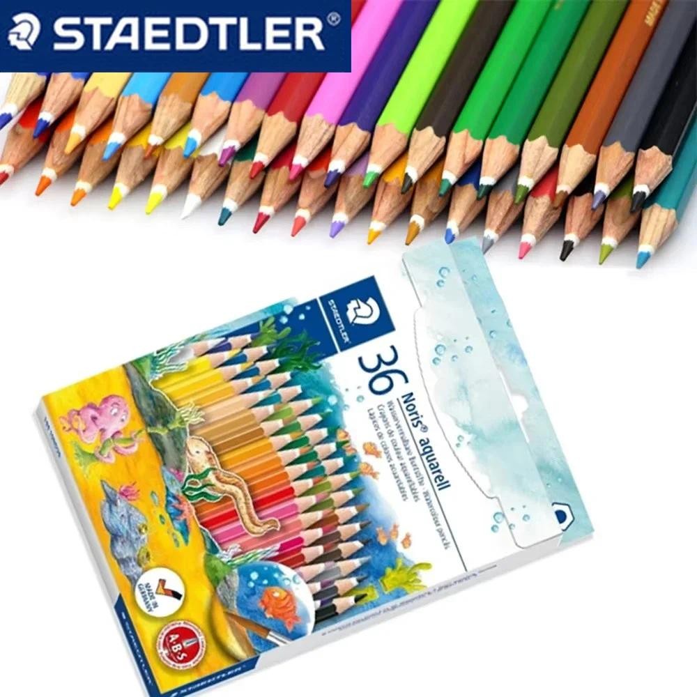 

STAEDTLER 144 10NC24 Color Pencils Plus Paint Brush Pack of 12/24/36 Erasable Lead School Acsesories Back To School Stationery