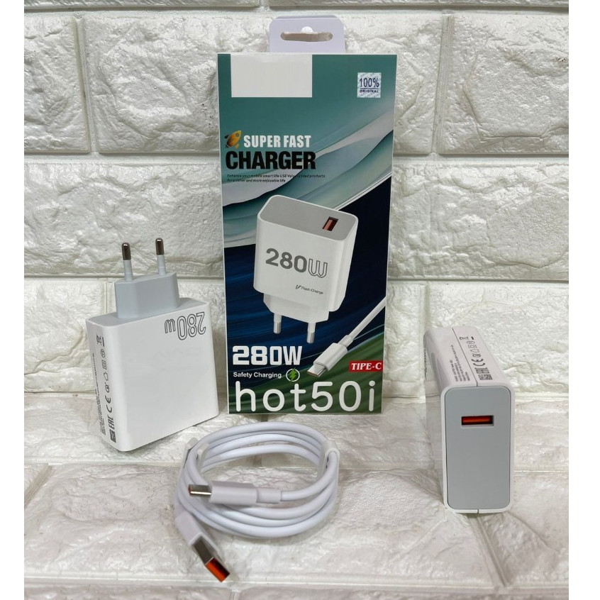 Charger For INF HOT 50i Super Fast Charger 280W Safety Charging Uni versal For Android Fast Charging