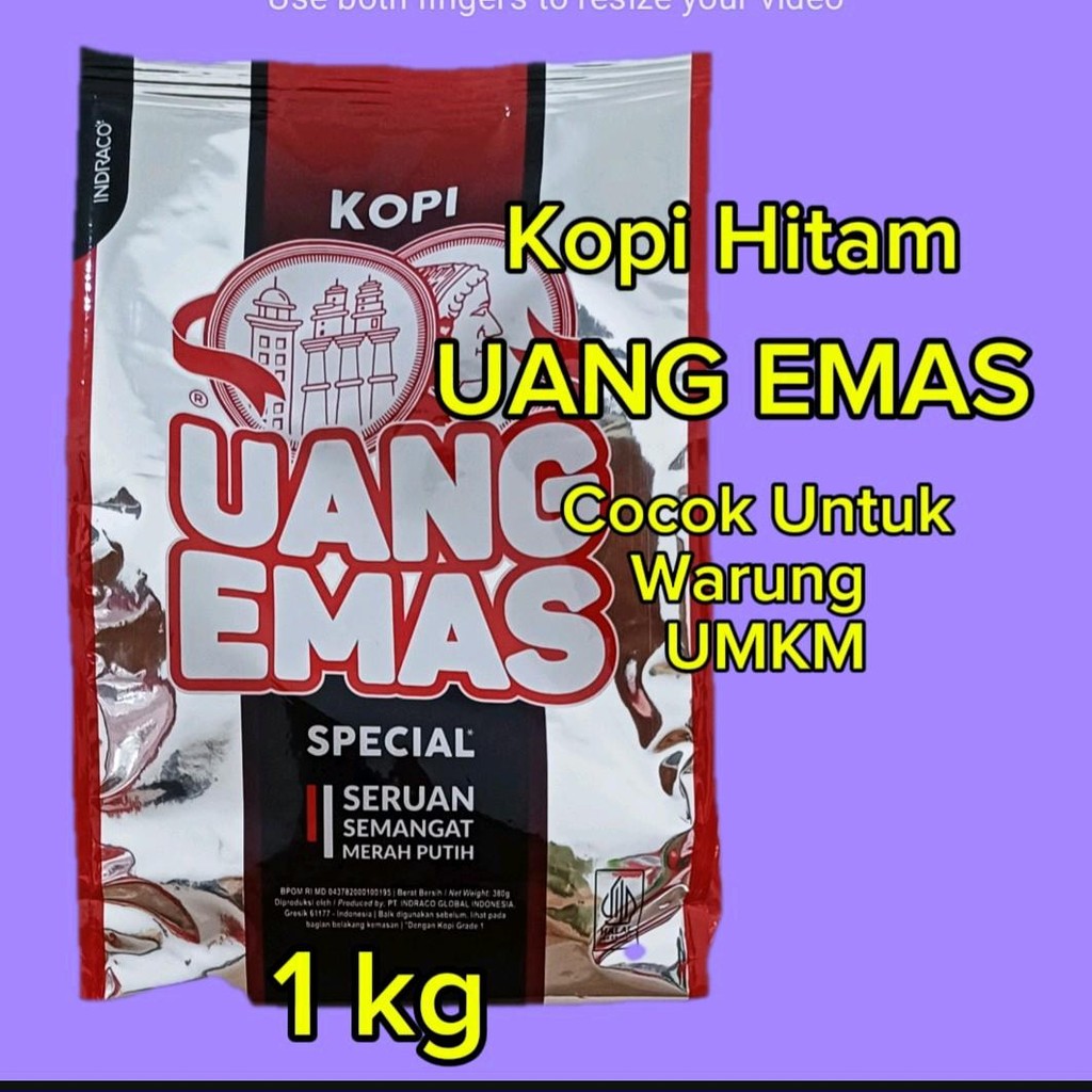 

Kopi bubuk Uang Emas 1kg Harum Aroma kopinya dan Mantap rasanya Murah harganya cocok unt Warung dan UMKM dan Penikmat Kopi sejati