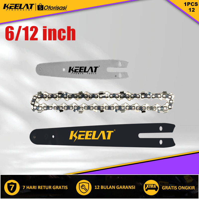 KEELAT 6 Inch 12 Inch Mini Saw Parts Chainsaw Blade & Chain Electric chain saw accessories