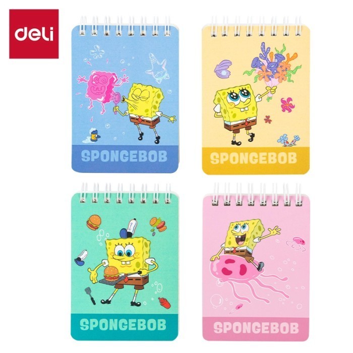 

Notebook Spiral Deli Spongebob A7 / Buku Catatan 100sheets ELA7100