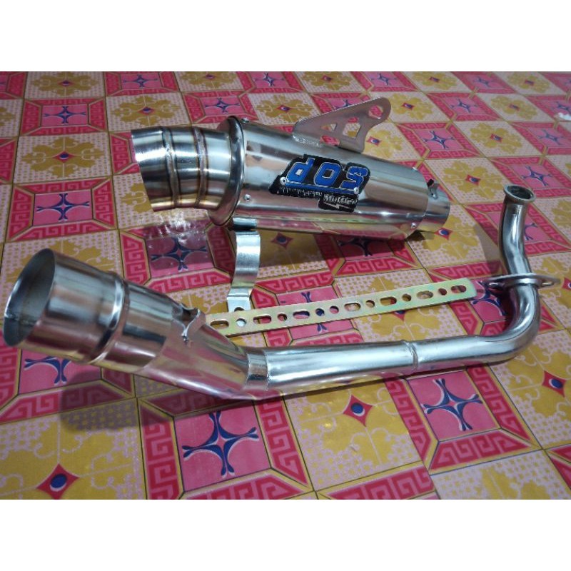 knalpot racing dos muffler beat karbu beat fi