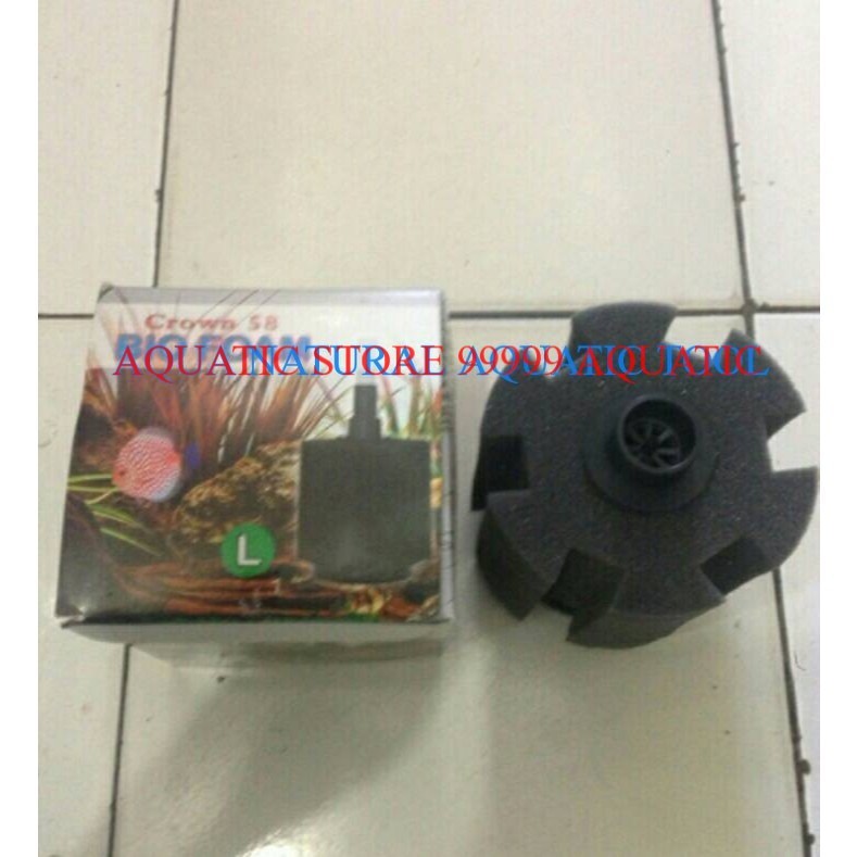 PAKET LENGKAP AERATOR FILTER SPONGE BIOFOAM aquarium bio foam filter crown 58 large L SELANG 1 METER