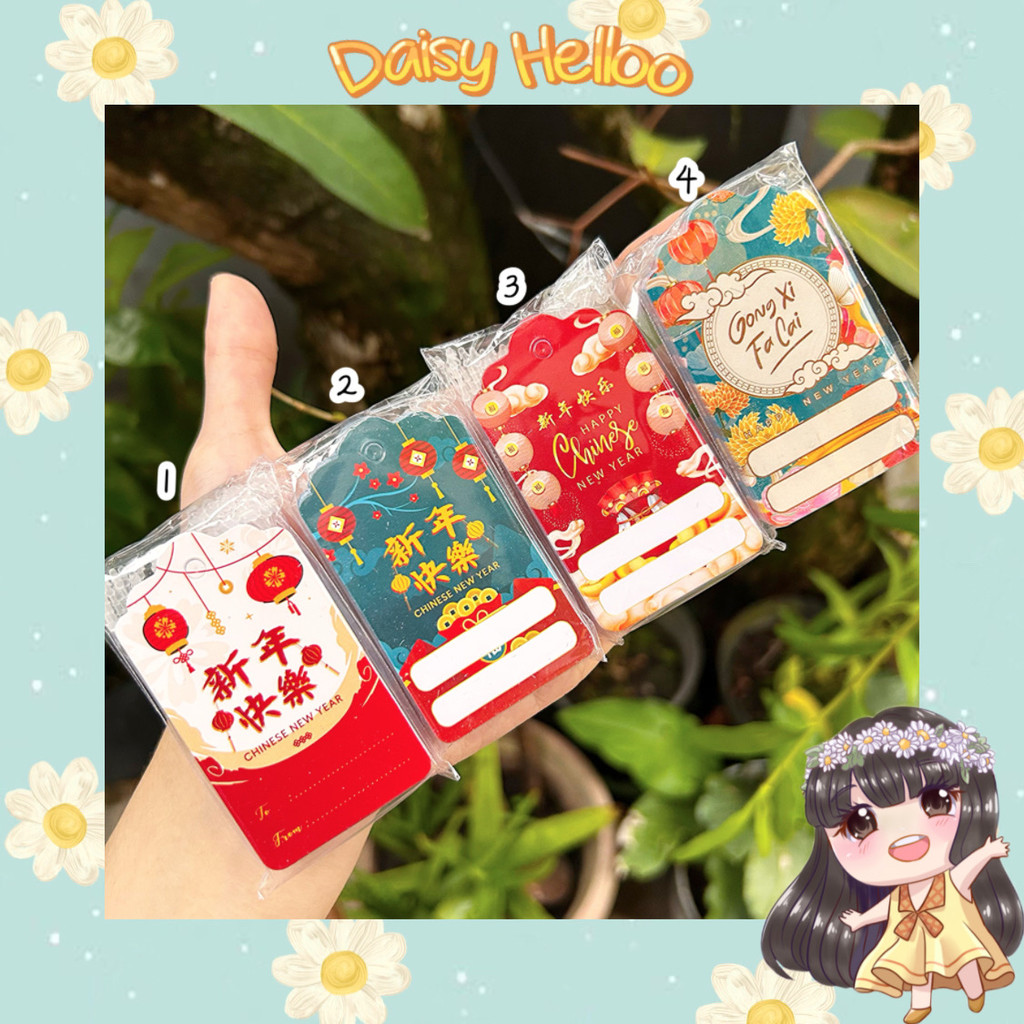 FREE TALI Hang Tag Cny isi 25 pcs Imlek Aesthetic Kartu Hangtag Selamat Tahun Baru Chinese New Year 