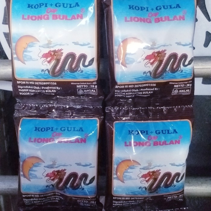 

Cap LIONG BULAN ( KOPI + GULA 28 gram ) (1 Pack isi 2 Rcg (20's) - 1 Pack isi 10's