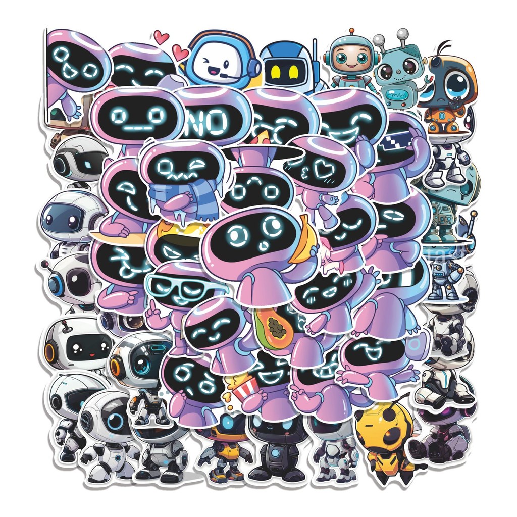 

COD 50 Pcs Stiker ROBBIE Lucu Anti Air Untuk Dekorasi Notebook Sepeda Skateboard Handphone