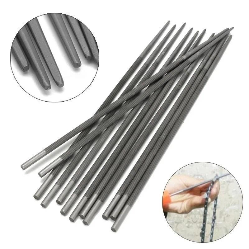 

12 Pieces Chainsaw Round Files 4.8mm for Sharpening Chain Saw Sharpener Usually