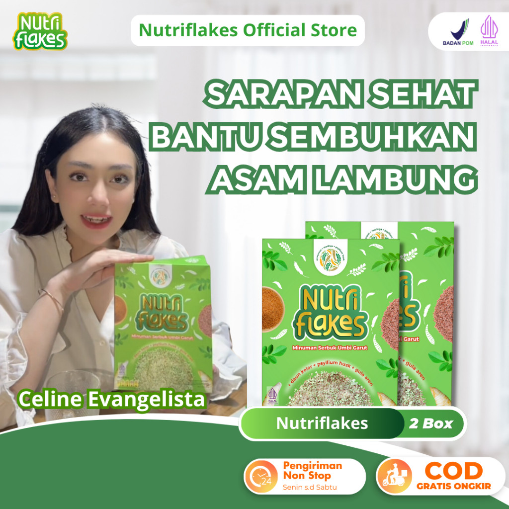 

Nutriflakes Sereal Umbi Garut - Ampuh Mengatasi Asam Lambung 2 Box