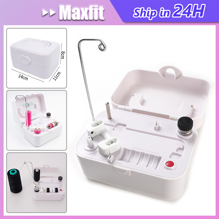 Bobbin Winder Mesin Jahit Bordir Komputer Otomatis Portabel | Mesin Gulung Benang Spool Otomatis