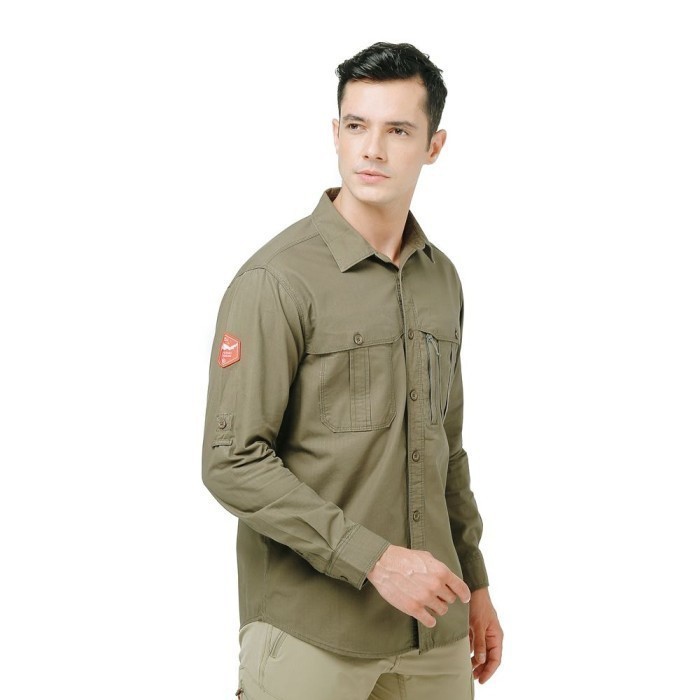 EIGER KEMEJA PANJANG PRIA AMBITION TROPIC X28 SHIRT - OLIVE