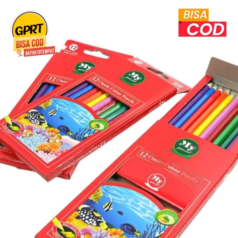 

⭐️GPRT⭐️Pensil Warna Isi 12 My Pencil Coloring Set Anak Panjang 17,5cm
