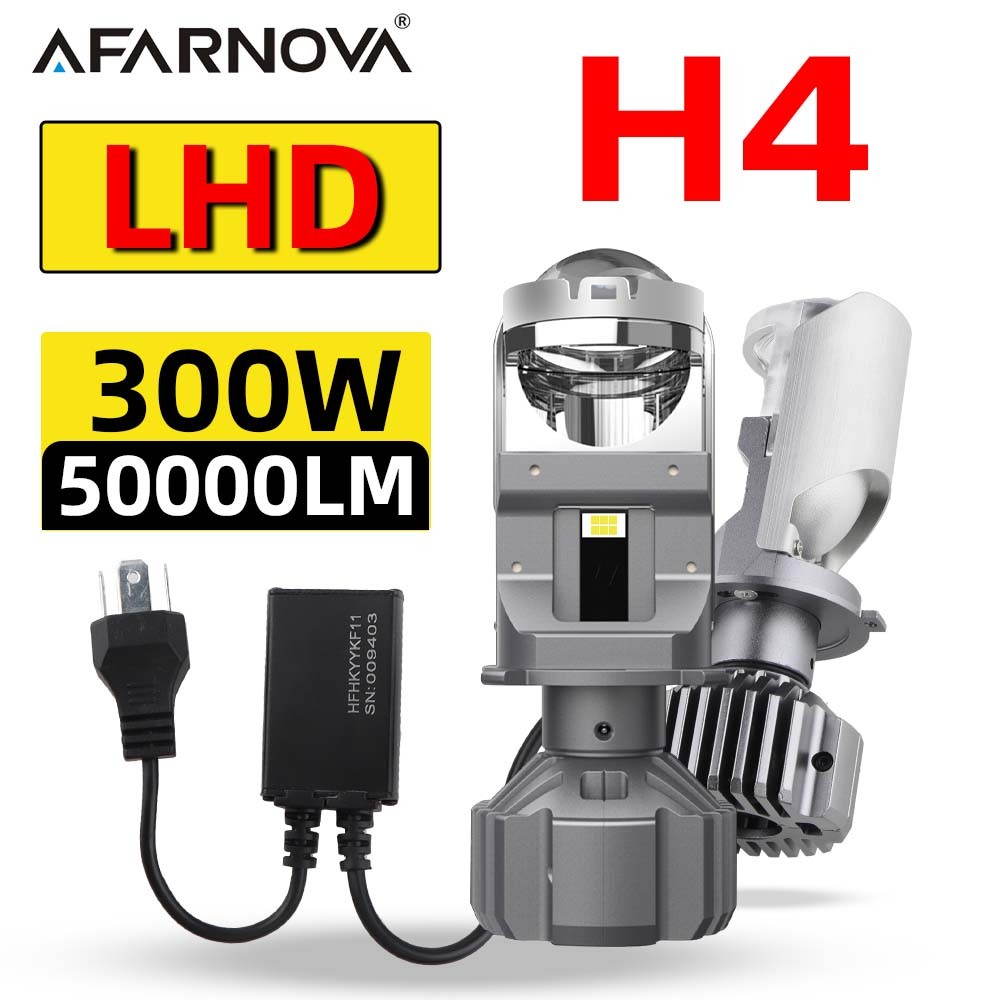 H4 LED Mini Lens 50000LM 300W LHD Led H4 Car Lights Mini Projector Lens 3570 CSP Chips Turbo Fan Car