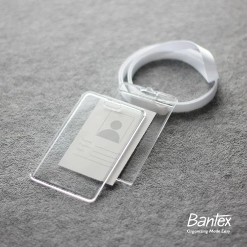 

Card Holder Bantex 8868 Name Tag Transparant Potrait Tali - Skyblue