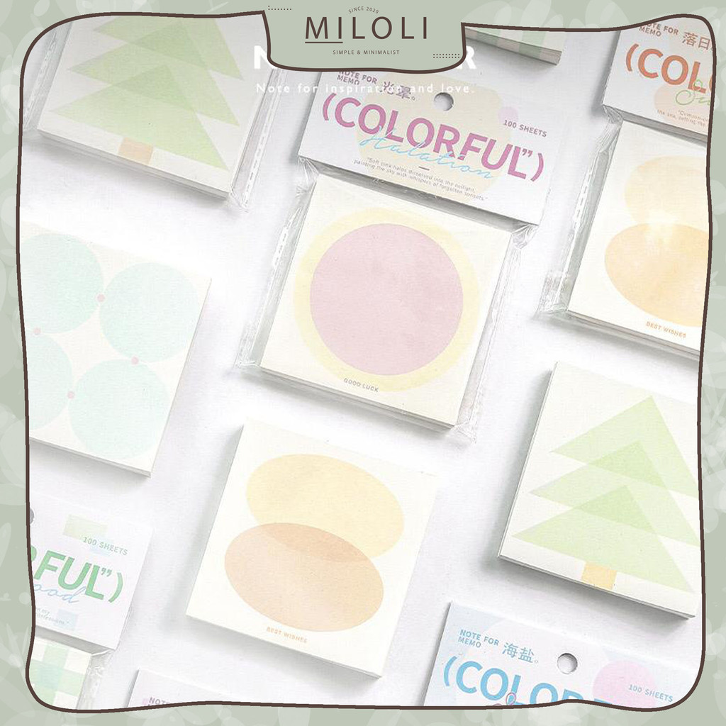 

[MILOLI] 100Sheets MEMO COLORED SOFT CANDY BOOK Note Memo Diary Lucu Paper Notepad - C0077