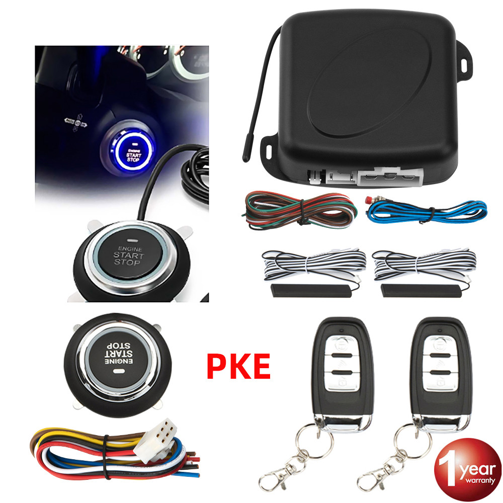 Car Alarm Remote Control PKE Car Keyless Entry Engine Start Alarm System Push Button Remote Starter 