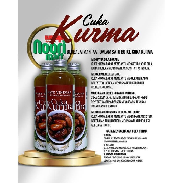 

cuka kurma 250ml premium,DATES VINEGAR KAYA MANFAAT - 500ml