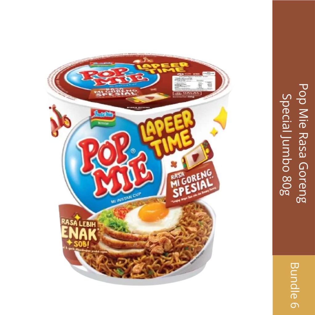 

Pop Mie Rasa Goreng Special Jumbo 80g - 6 pcs
