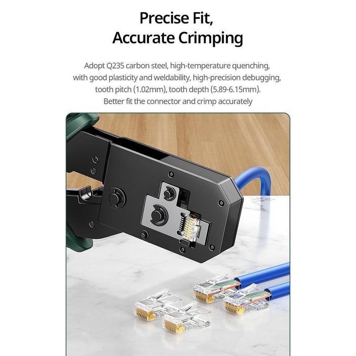 

UGREEN Tang Crimping Cutting Tool RJ45 RJ11 LAN Network Cable 6P 8P Alat Pemotong Pengupas Kabel Internet LAN - 10952 Sale