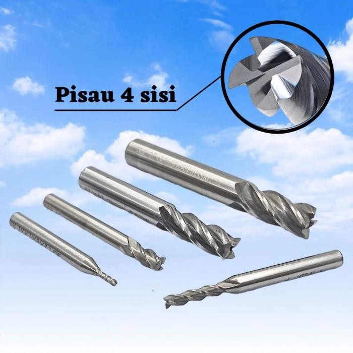 

Endmill HSS 4F mata bor milling HSS 4 flute mata End mill frais - Diameter 10mm Sale