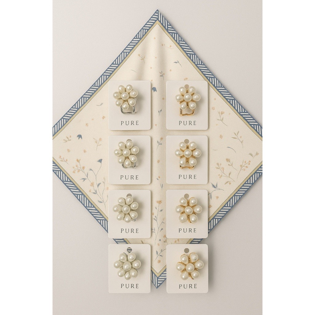 Ring Hijab Mutiara Bunga Bros ring – Jepitan cincin Kerudung Aksesoris Wanita Muslimah