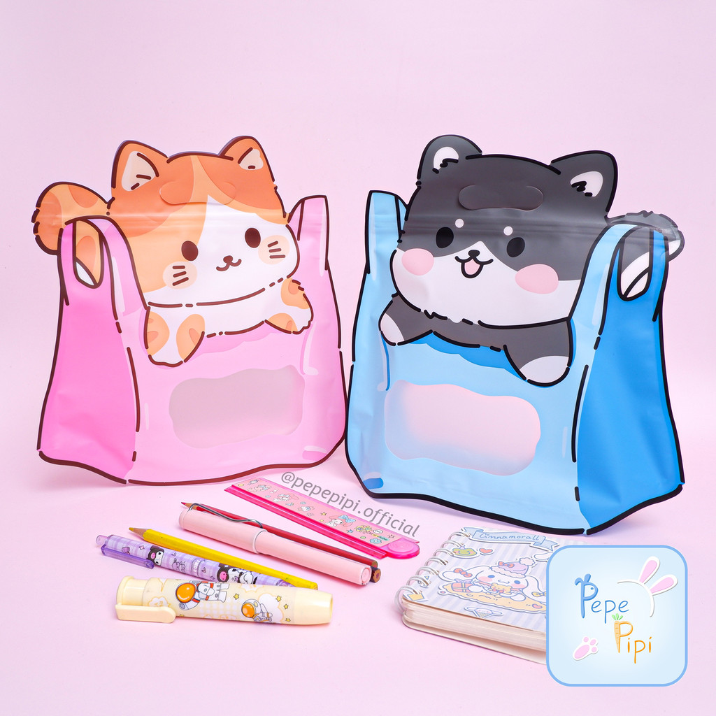 

Map Pouch Ziplock Kucing 25 x 26 ZipLock Storage Bag Travel Plastik Transparan ANTI AIR